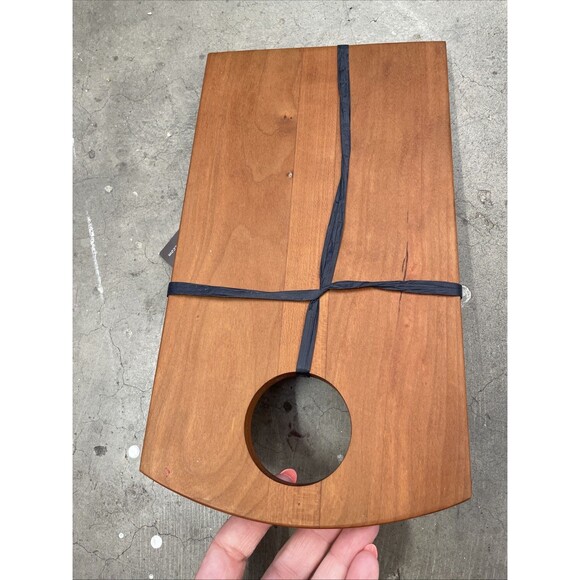 Maple & Cherry Cutting Board Cheese W/ Rosewood Spreader Gift Reclaimed Artisan - Picture 4 of 4